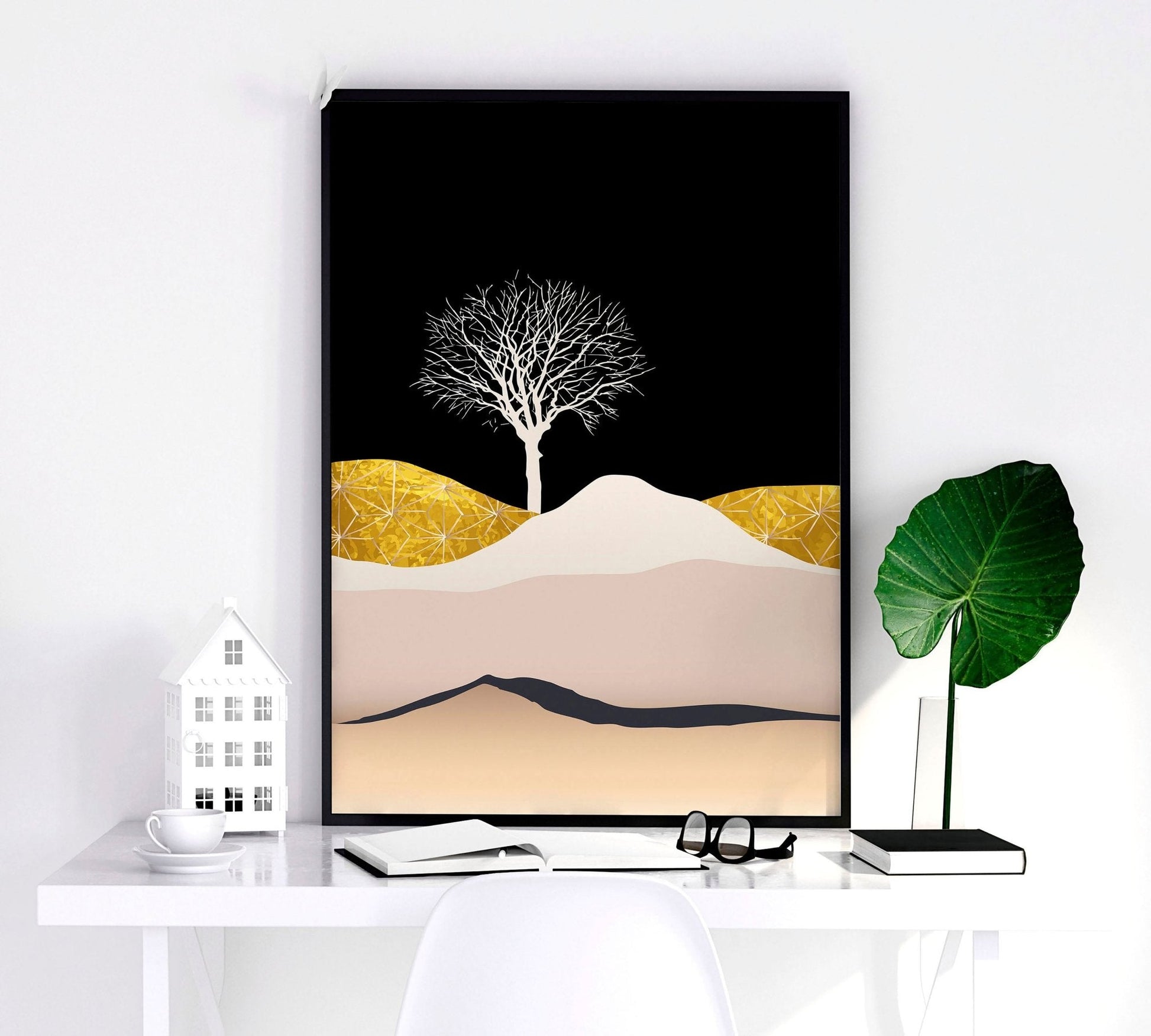 Modern prints for living room | set of 3 wall art prints