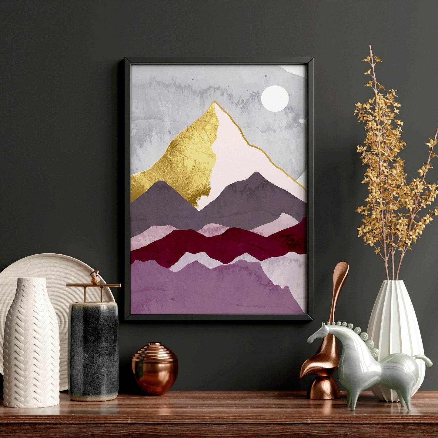 Scandi prints for home office | set of 3 framed wall art