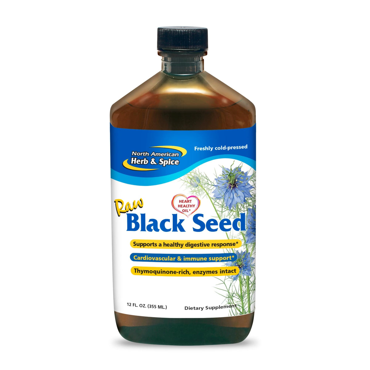 North American Herb & Spice Black Seed Oil 12 fl oz - Digestive & Immune Support