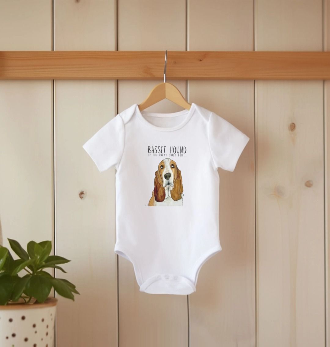 Basset Hound Baby Bodysuit: For the Littlest Guilt Trip Enthusiast!