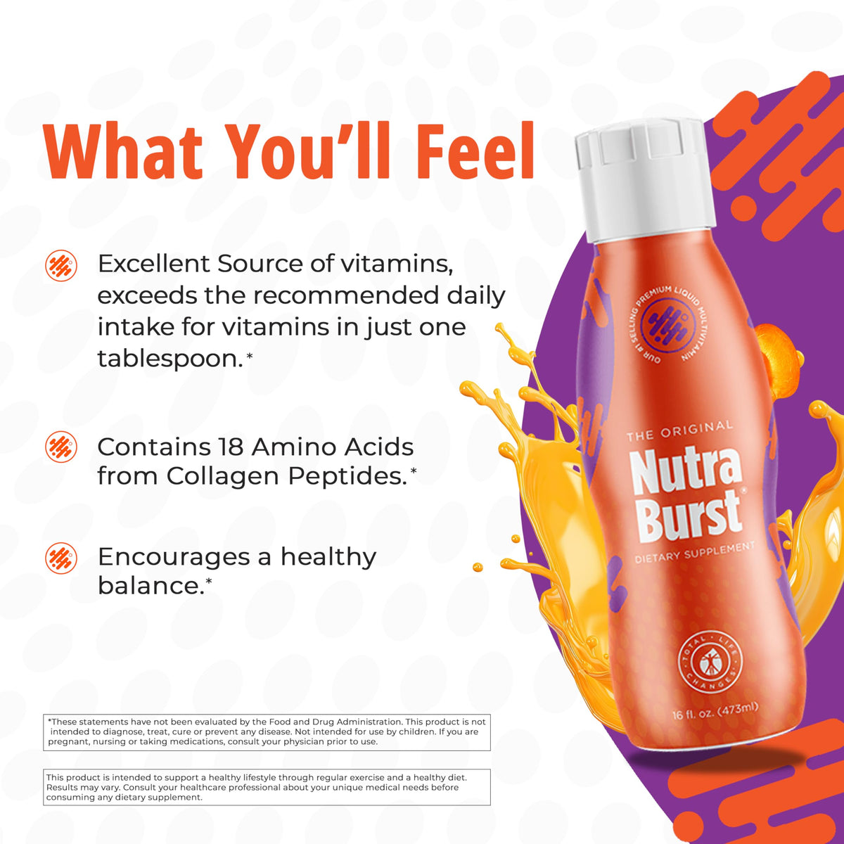 NutraBurst Liquid Multivitamin - Daily Nutritional Support (16 fl. oz)