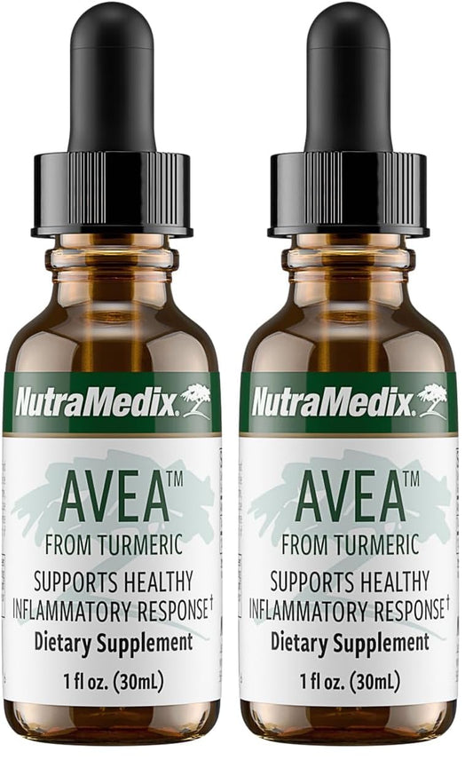 NutraMedix Avea Turmeric Extract - Liquid Turmeric Drops for Stress & Mood Support | 1oz (30ml) Pack of 2