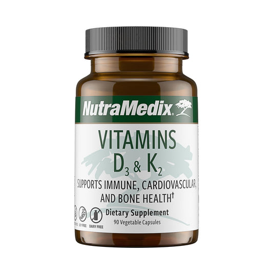 NutraMedix Vitamin D3 & K2 Immune Support for Heart Health and Calcium Metabolism (90 Capsules)