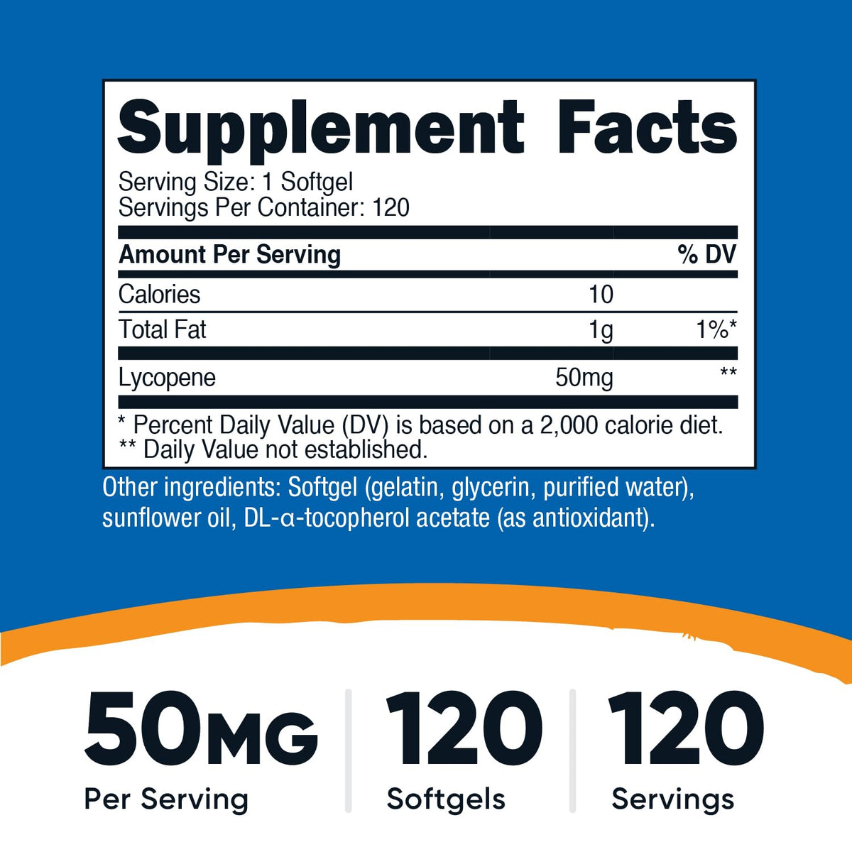 Nutricost Lycopene 50mg Softgels – 120 Softgels | Non-GMO, Gluten-Free