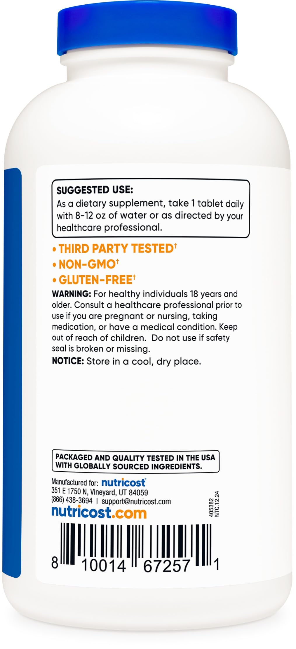 Nutricost L-Lysine 1000mg - 240 Servings | Gluten Free, Non-GMO, Vegetarian Friendly