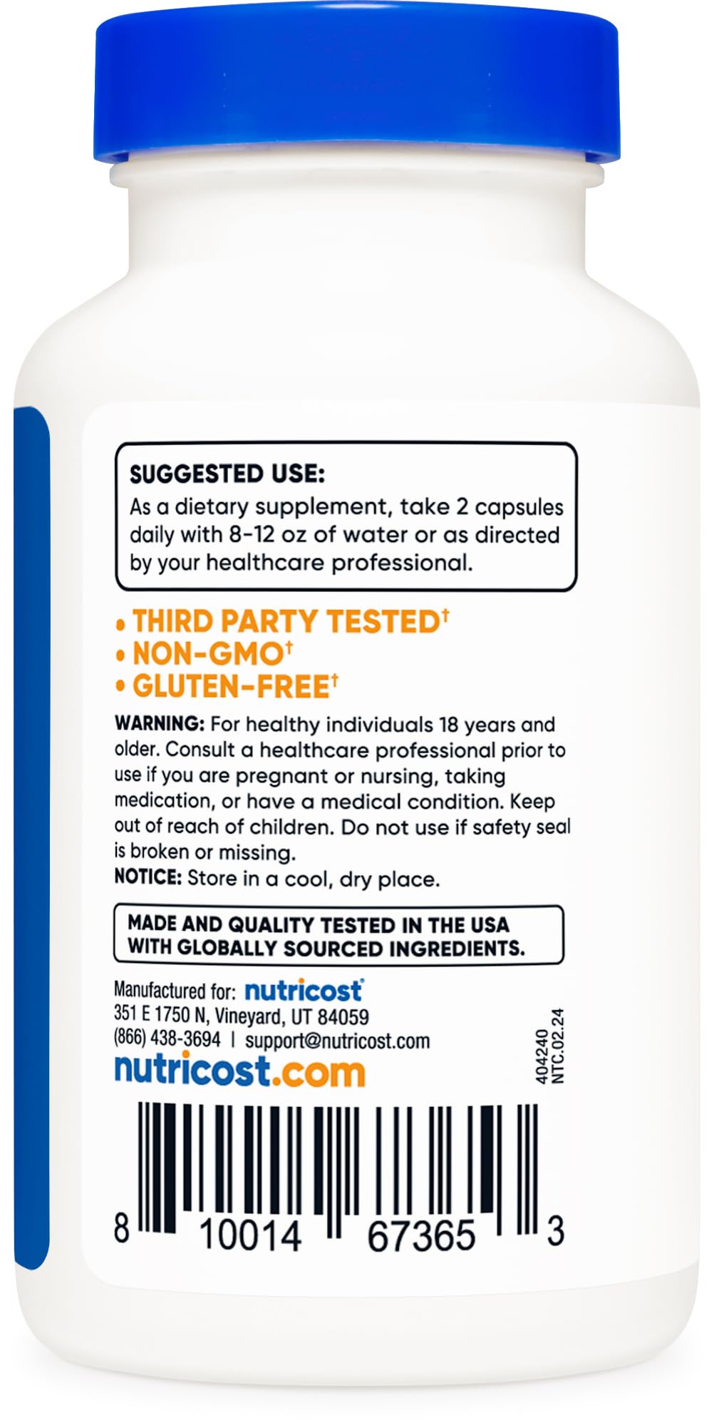 Nutricost Magnesium Orotate Capsules 1000mg – 120 Caps (Pack of 2) | 60 Servings per Bottle | 500mg per Capsule | Non-GMO, Gluten Free