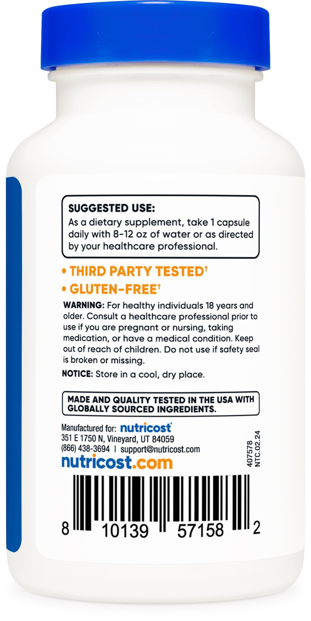 Nutricost N-Acetyl L-Tyrosine (NALT) 350mg – 120 Capsules | Gluten Free, Non-GMO