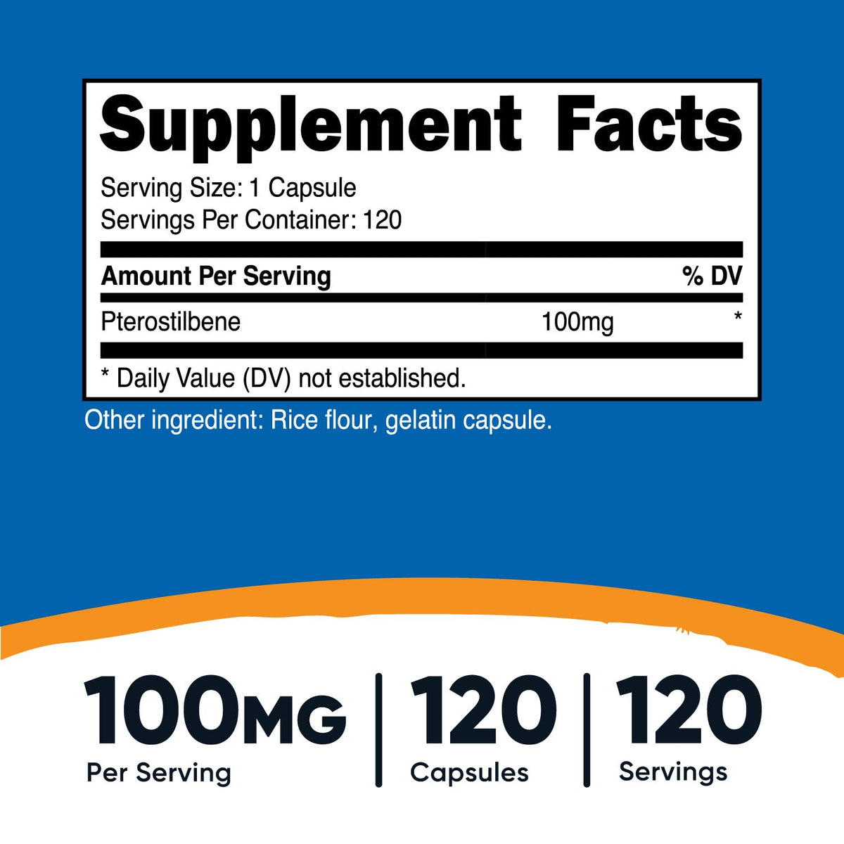 Nutricost Pterostilbene 100mg - 120 Capsules | Non-GMO, Gluten Free