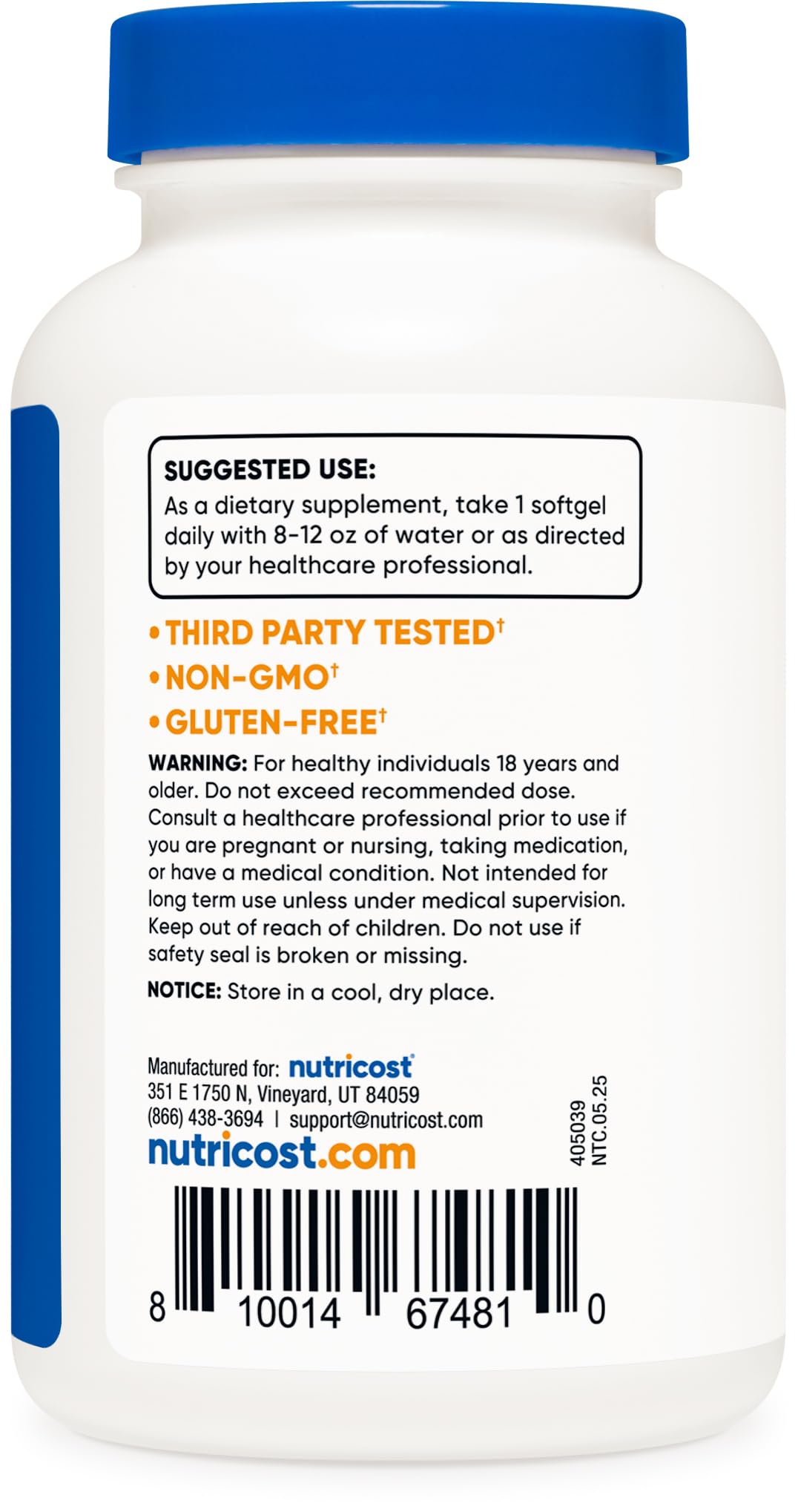 Nutricost Vitamin A 25,000 IU - 500 Softgels | Non-GMO, Gluten Free
