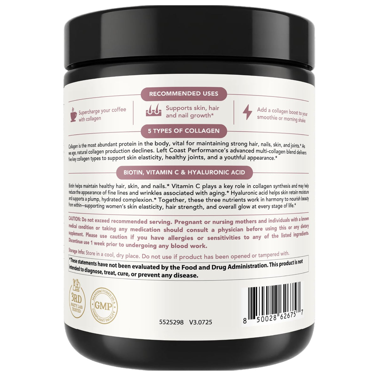 Multi Collagen Peptides Powder I-II-III-V-X with Hyaluronic Acid | Keto & Non-GMO