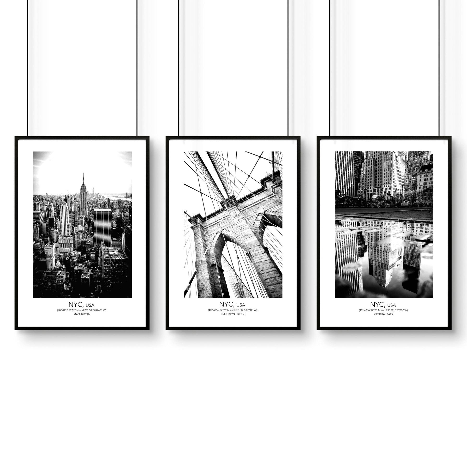 New york city wall art | set of 3 prints for Home office decor
