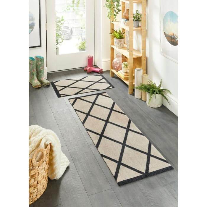 Geometric Washable Mat and Runner
