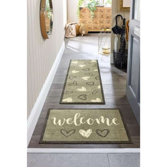 Patterned Washable Mat and Runner
