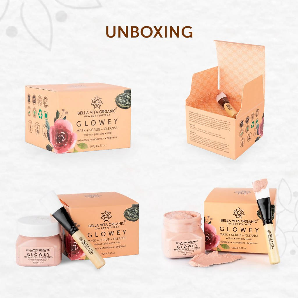 Bella Vita Organic New Age Ayurveda Glowey Mask + Scrub + Cleanse