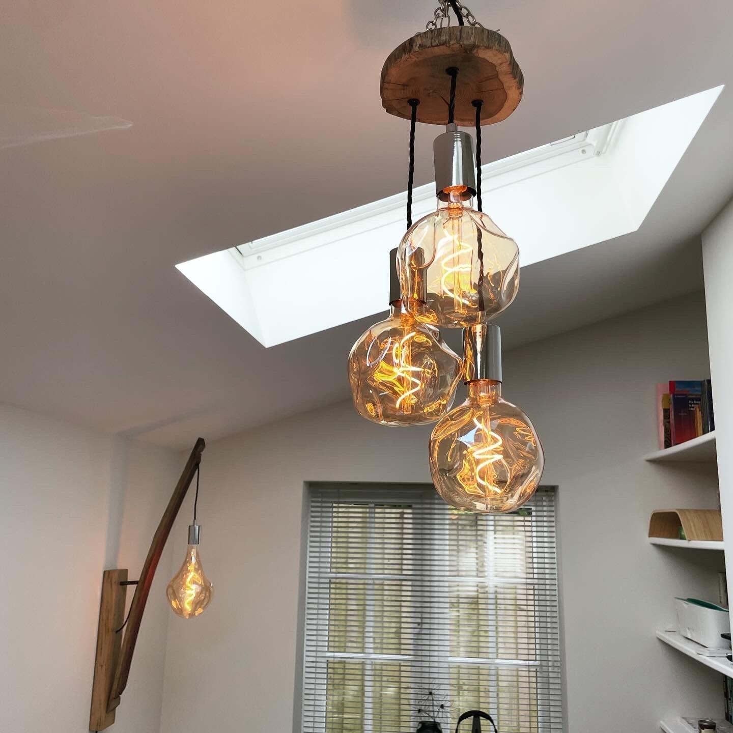 Oak Slice Trio Pendant