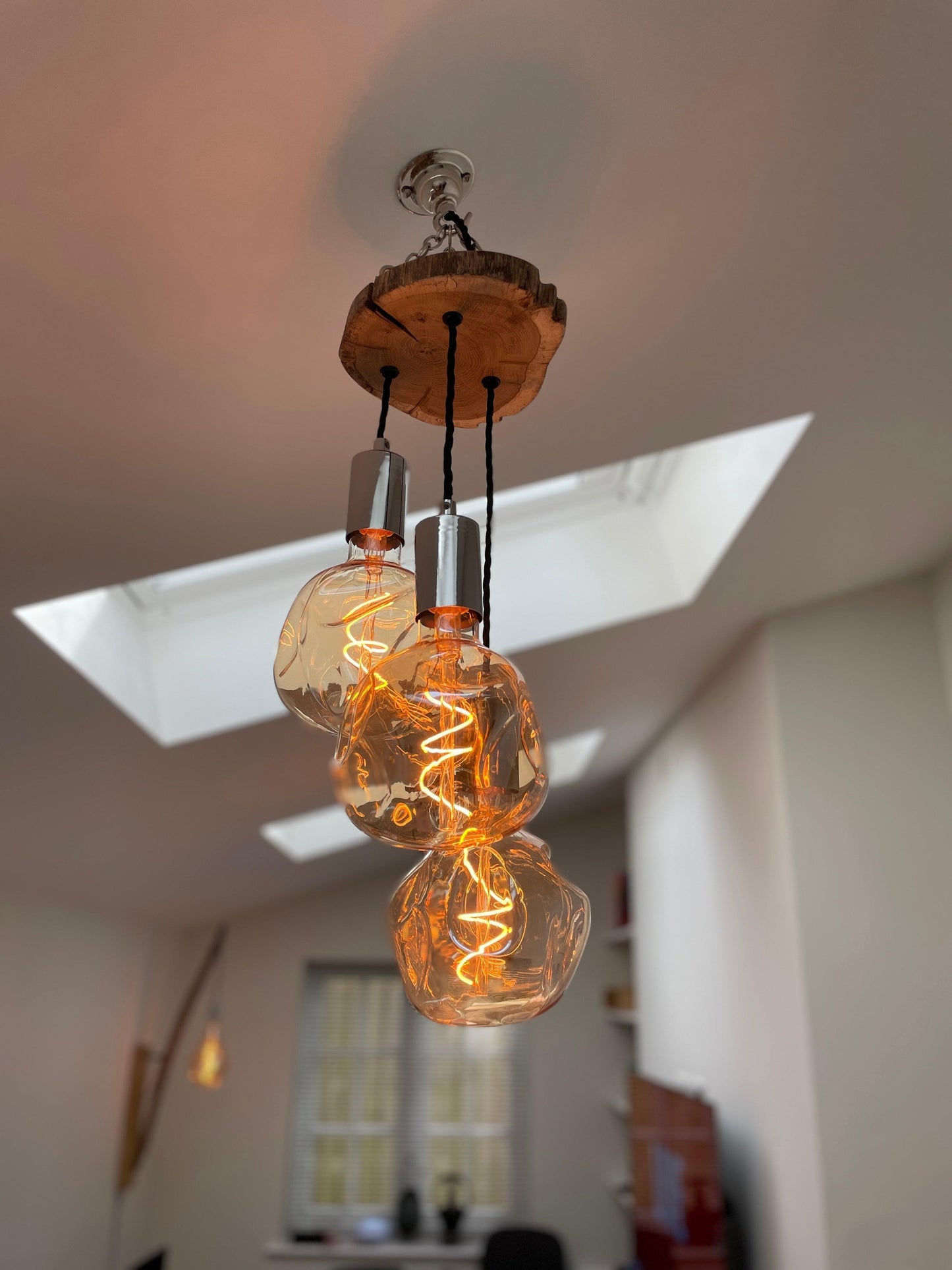 Oak Slice Trio Pendant