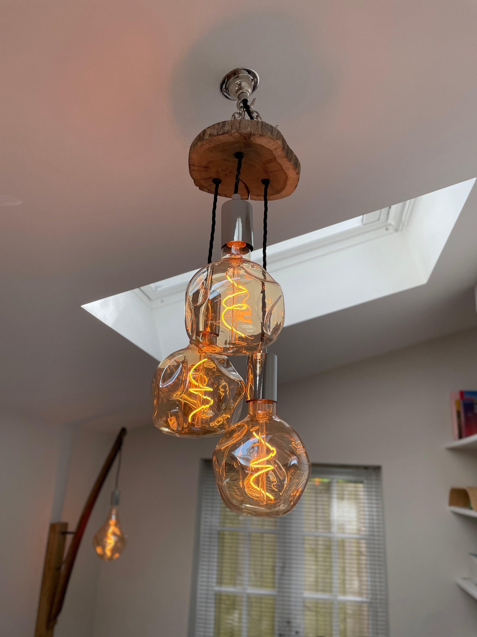 Oak Slice Trio Pendant