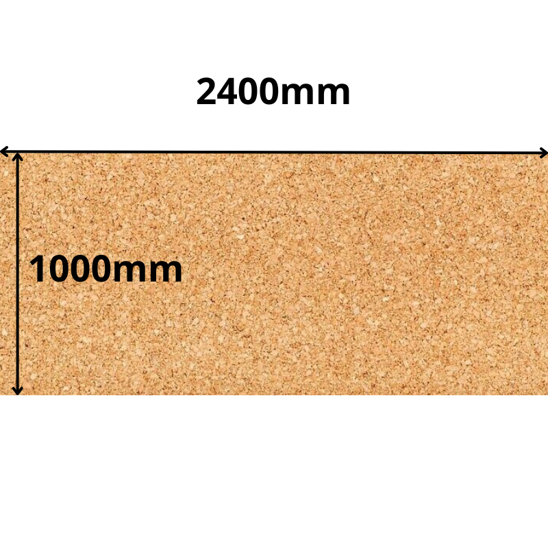 Cork Sheet Roll - 1000x2400mm - 6mm - Décor and DIY - Pack of 1