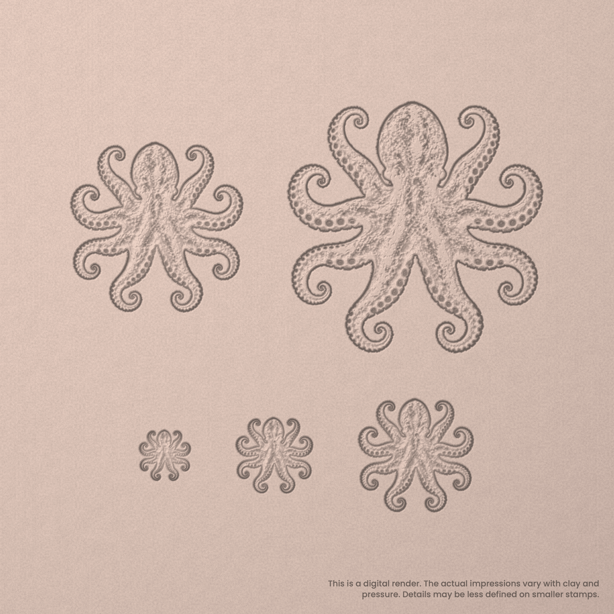 Octopus Stamps - Photo Textured