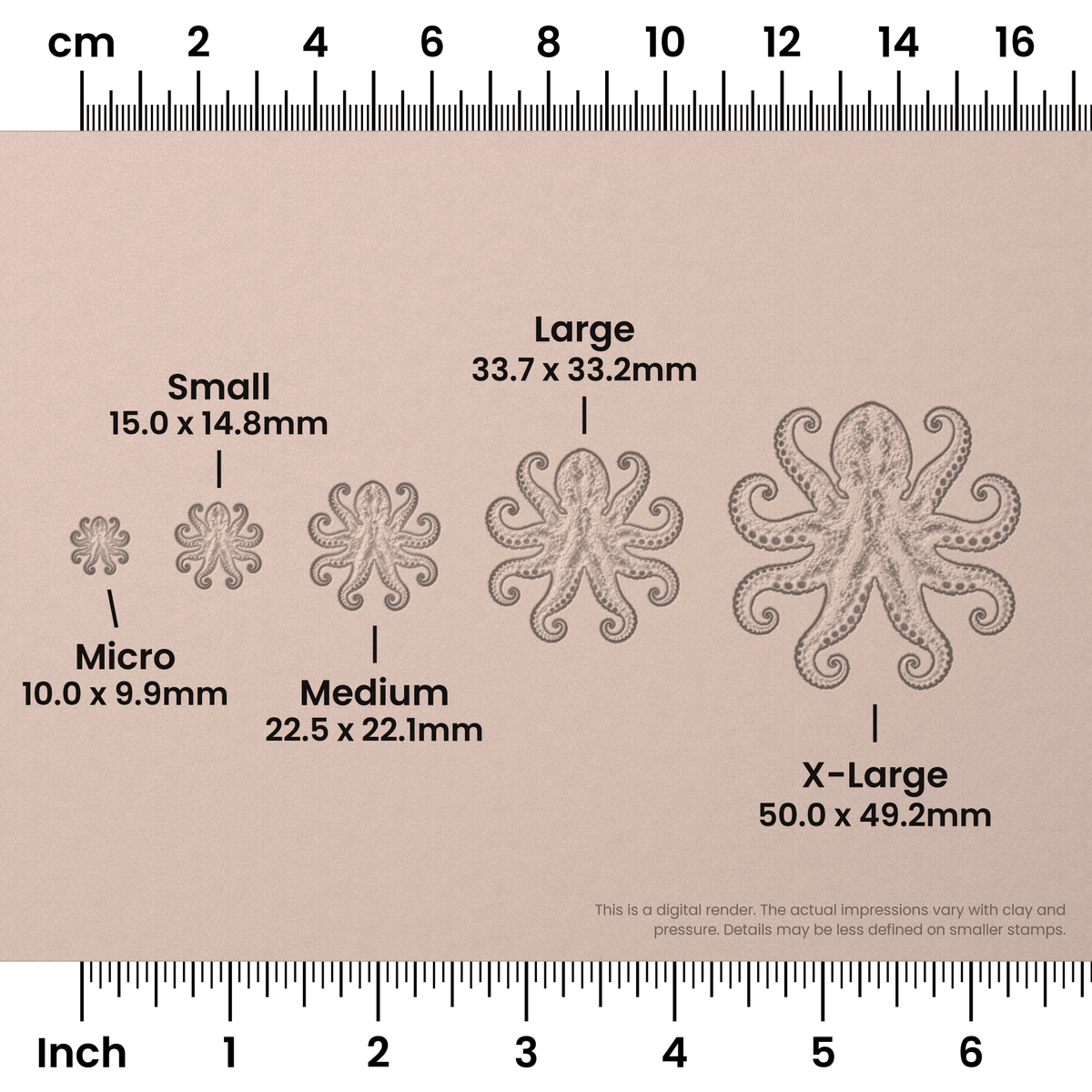 Octopus Stamps - Photo Textured