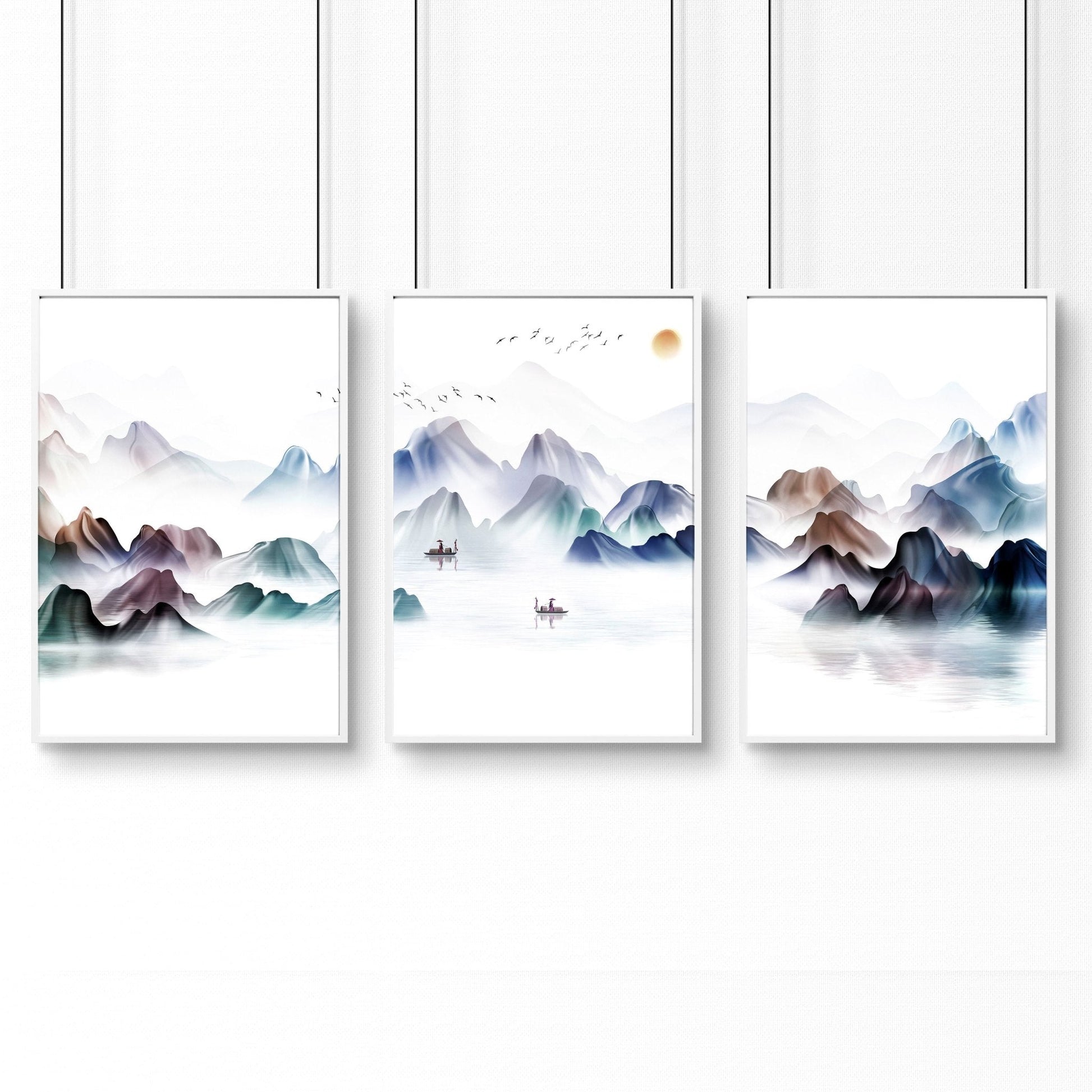 Wall art for offices | set of 3 japanese wall art