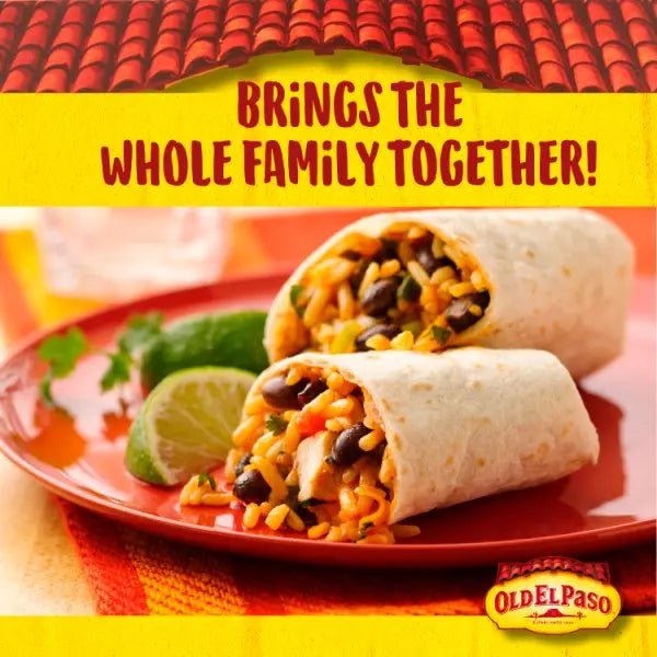 Old El Paso Burrito Kit Bean & Chilli Mild 620g (Case of 6)