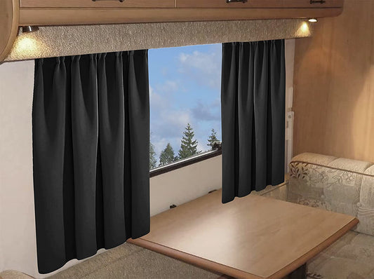 OLIVIA ROCCO Caravan Blackout Curtains 11 Colours Thermal Pencil Pleat Panels Eyelet