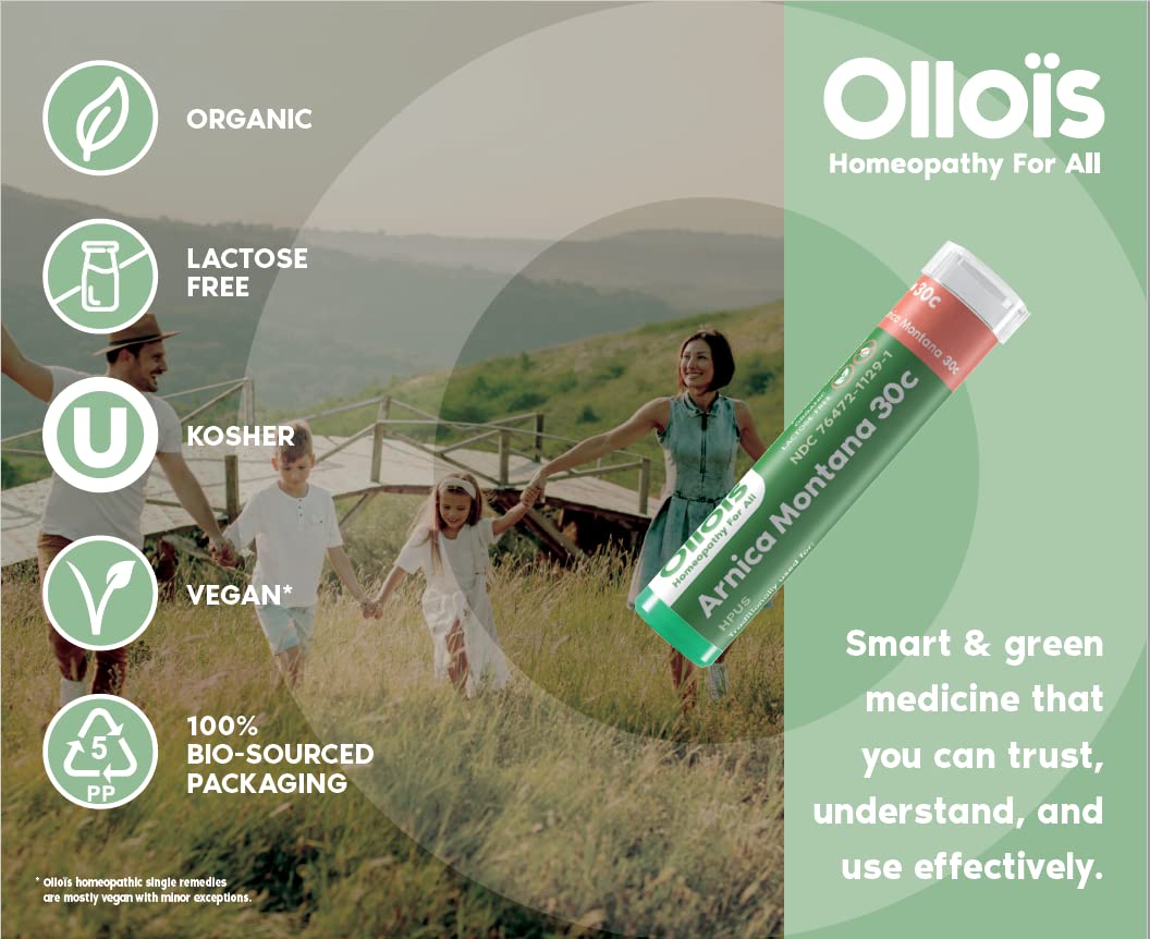 OLLOIS Arnica Montana 30C Organic Vegan Homeopathic Medicine – 80 Pellets