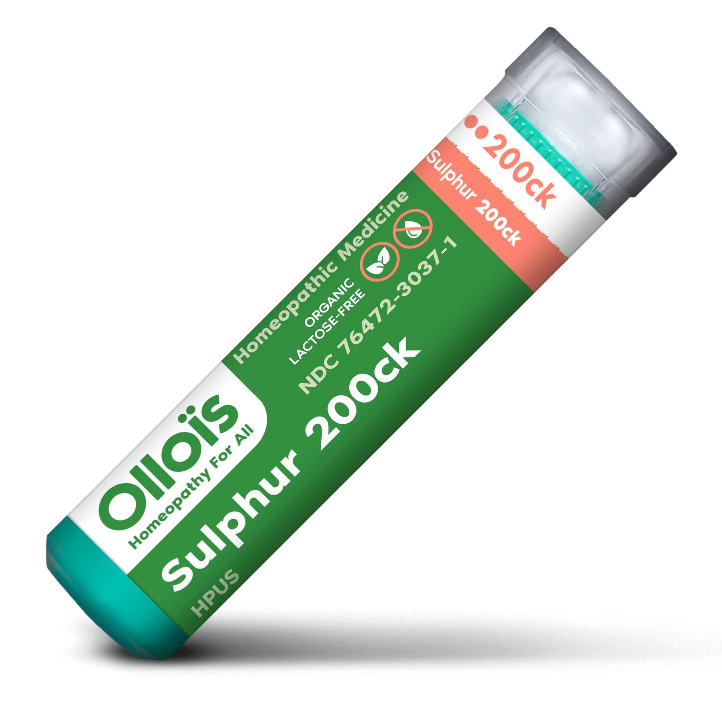 OLLOIS Sulphur 200ck – Organic, Lactose-Free, Vegan Homeopathic Medicine | 80 Pellets (Pack of 1)