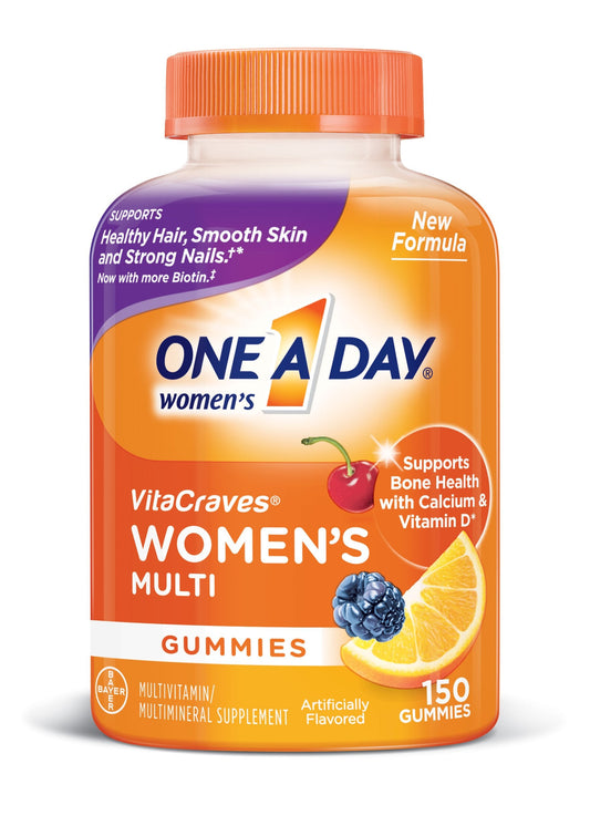 One A Day Women’s VitaCraves Gummies – Multivitamin for Women, 150-Count