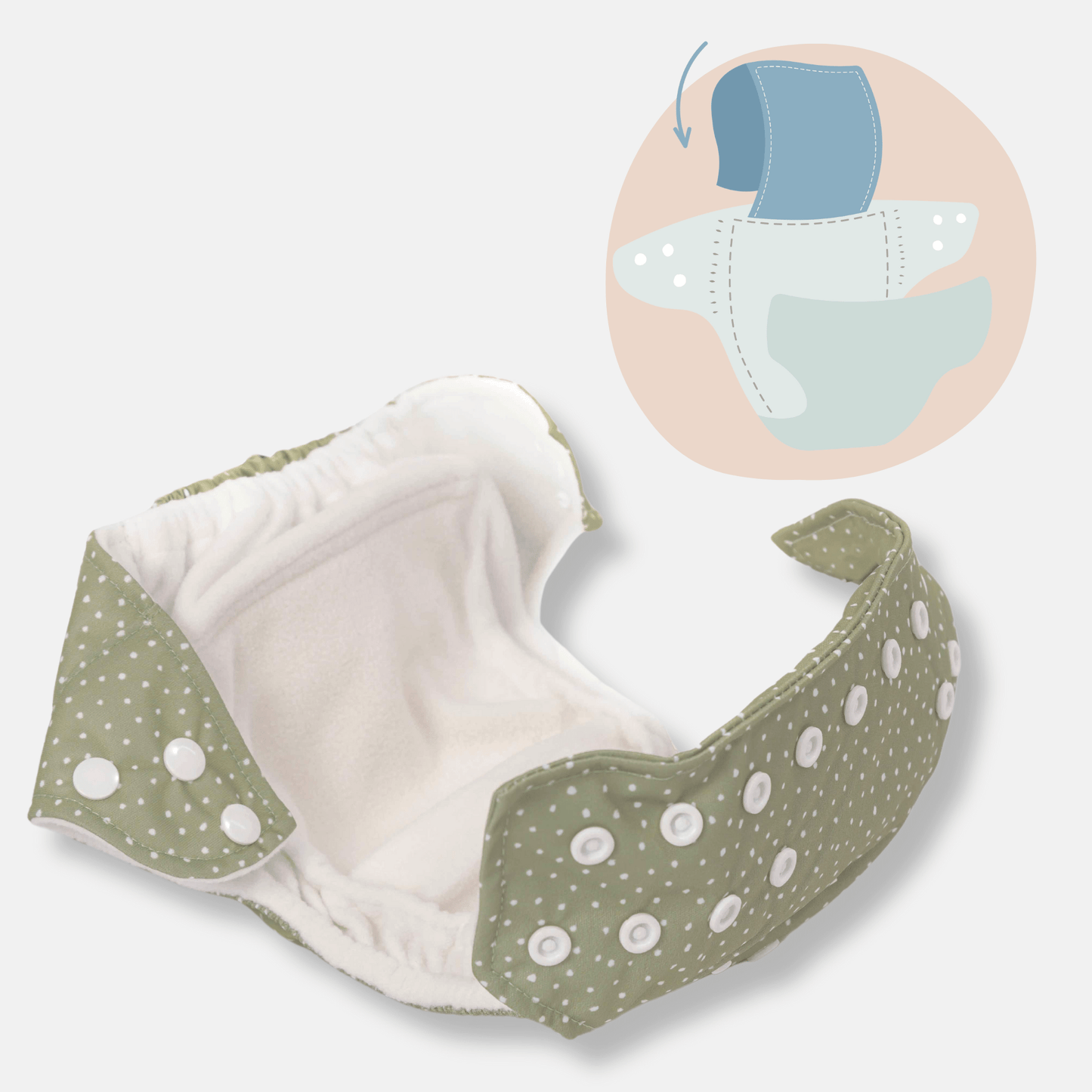 One Size All-In-One Reusable Cloth Nappy - Bloom