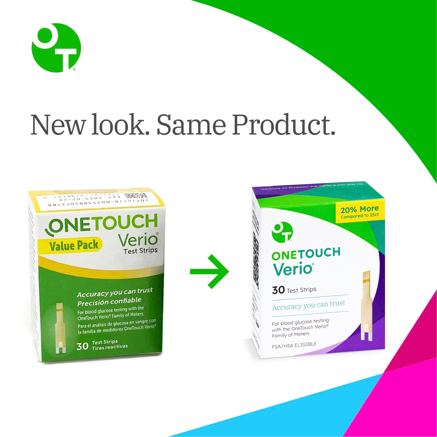 OneTouch Verio Test Strips Value Pack – 90 Count (3 Boxes of 30) for Blood Glucose Monitoring