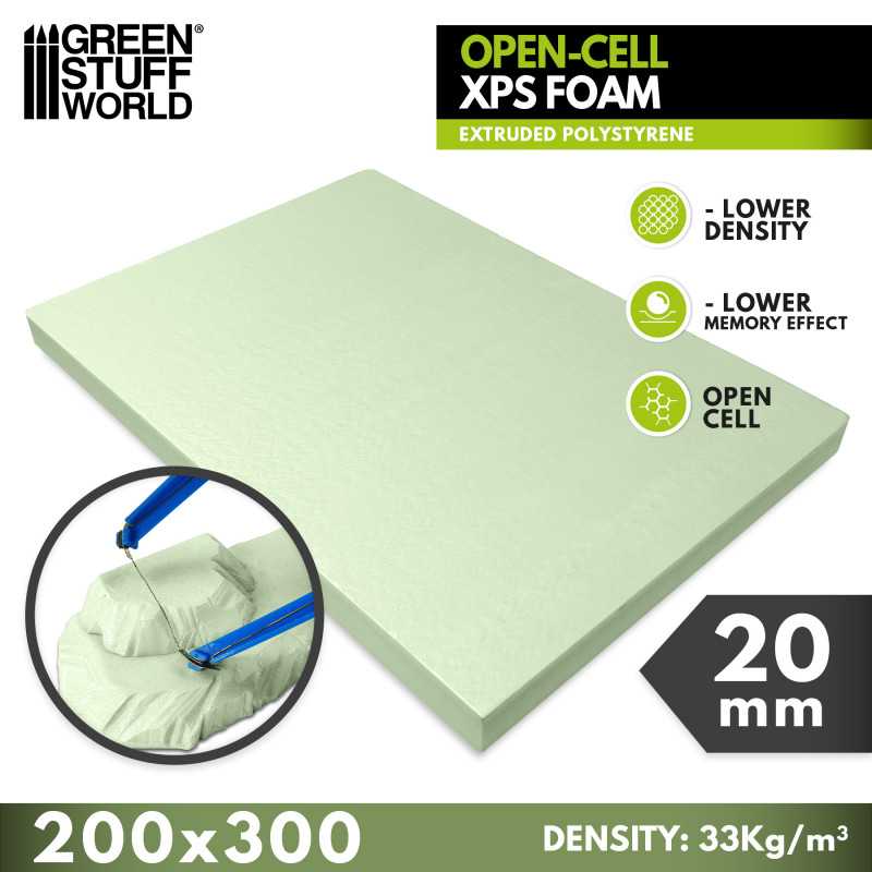 Open Cell XPS Foam Sheet - 200 x 300mm | Green Stuff World