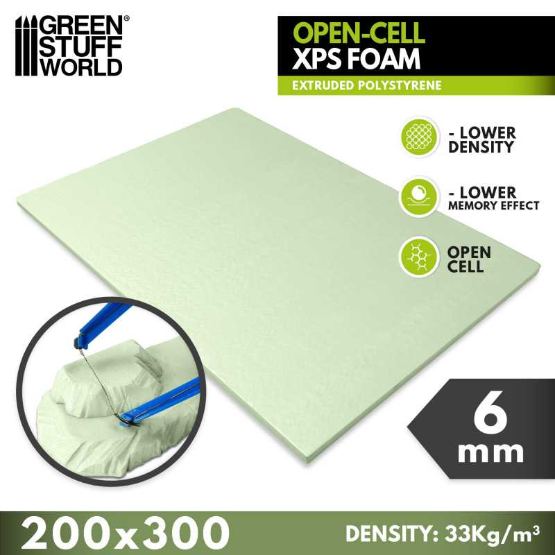 Open Cell XPS Foam Sheet - 200 x 300mm | Green Stuff World