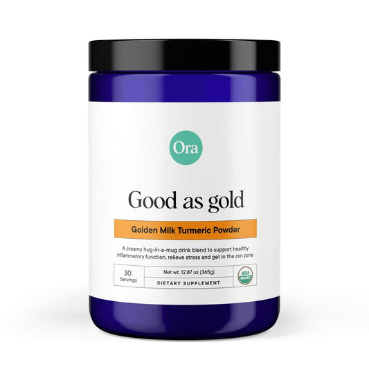 Ora Organic Golden Milk Powder with Turmeric & Adaptogens – Maple & Vanilla, 30 Servings