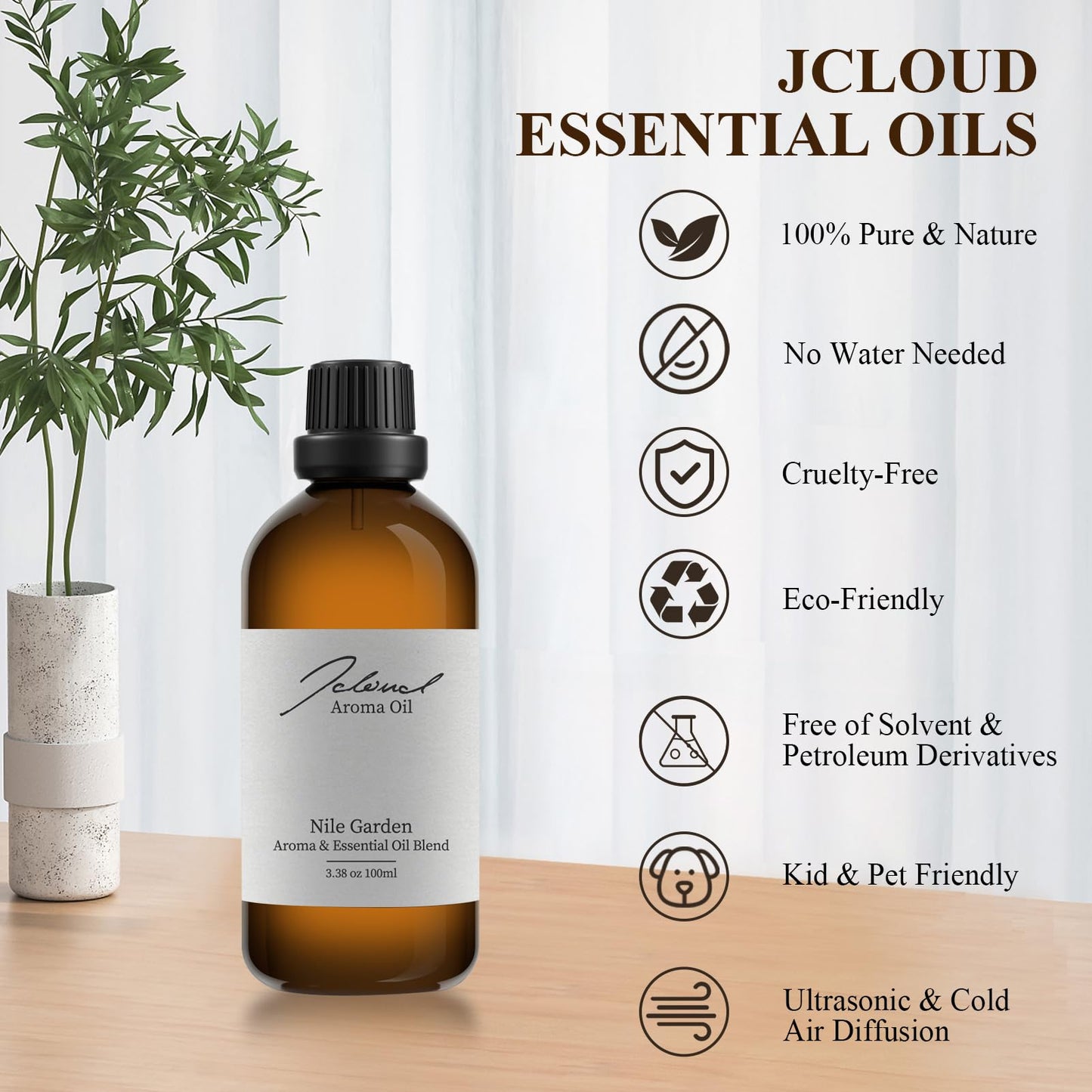 JCLOUD Nile Garden Essential Oil — Hermes Un Jardin Sur Le Nil Inspired Hotel Scent 100mL