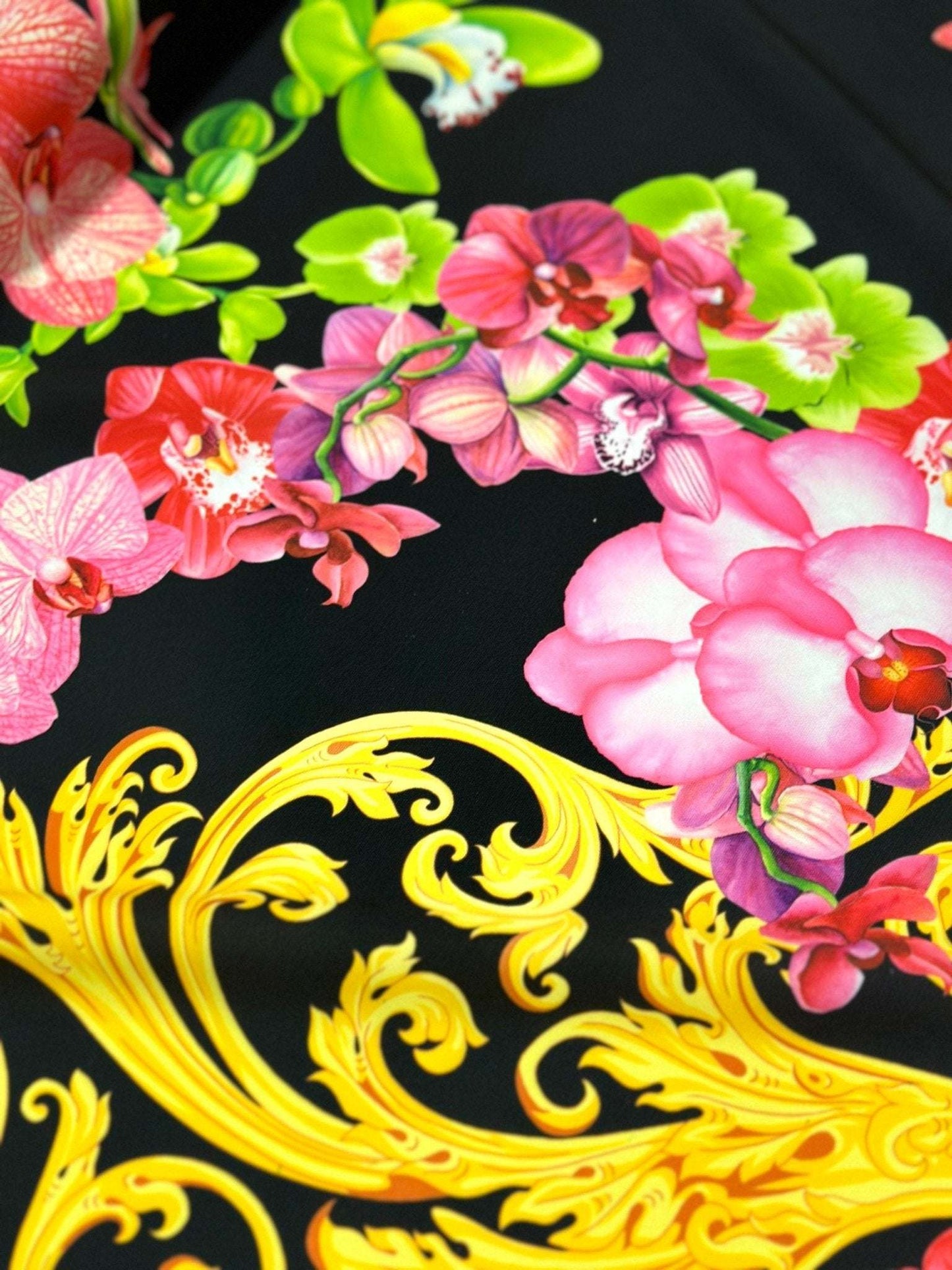 Orchid Baroque Floral Fabric Sold by Metre