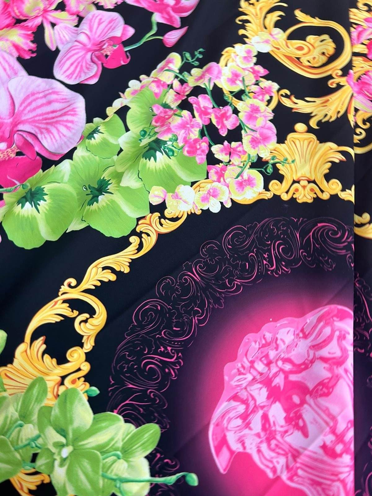 Orchid Floral Print Fabric by Metre