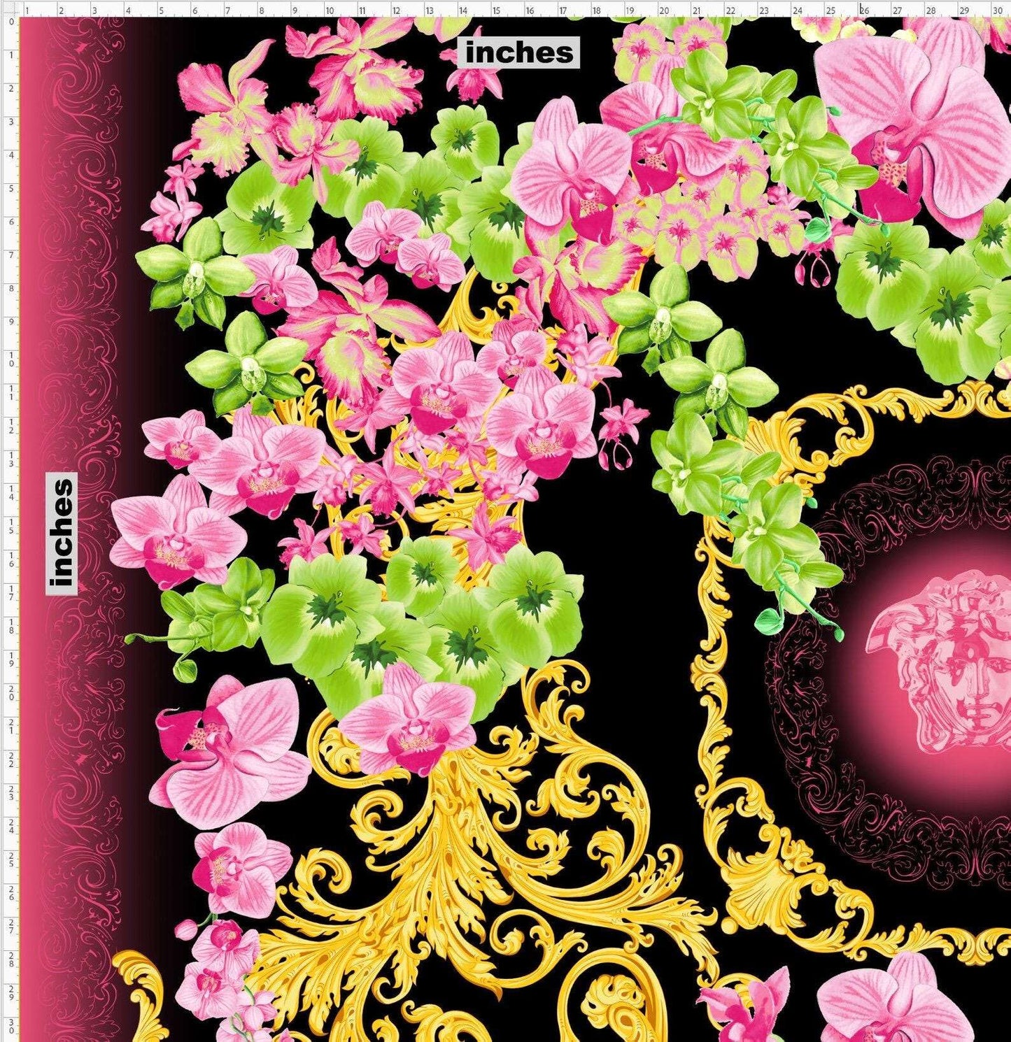 Orchid Floral Print Fabric by Metre