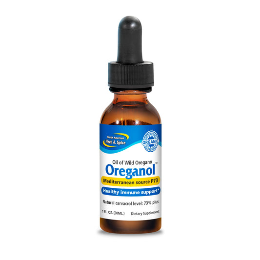 NORTH AMERICAN HERB & SPICE Oreganol P73 – 1 fl oz Pack of 2 – Wild Organic Oregano Oil – Mediterranean Source – Non-GMO | 864 Servings