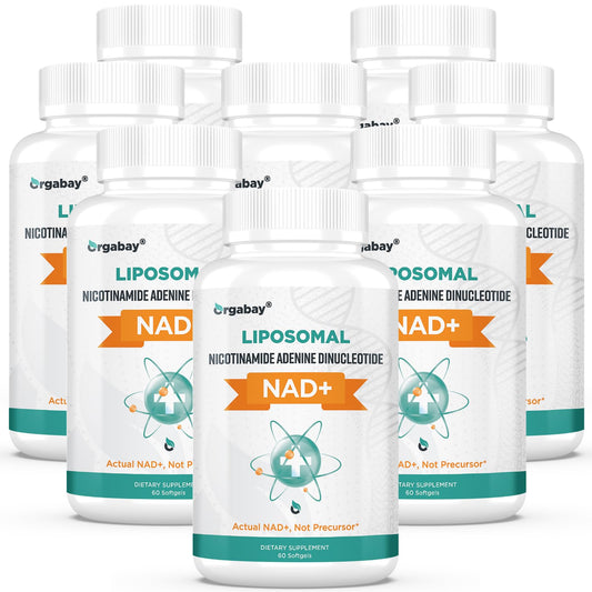 Orgabay Liposomal NAD+ Supplement 500 mg + 250 mg TMG – High Absorption NAD+ | 480 Softgels
