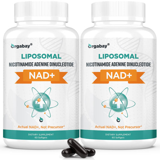 Orgabay Liposomal NAD+ Supplement 500 mg | High Absorption with 250 mg TMG per Softgel | 120 Softgels