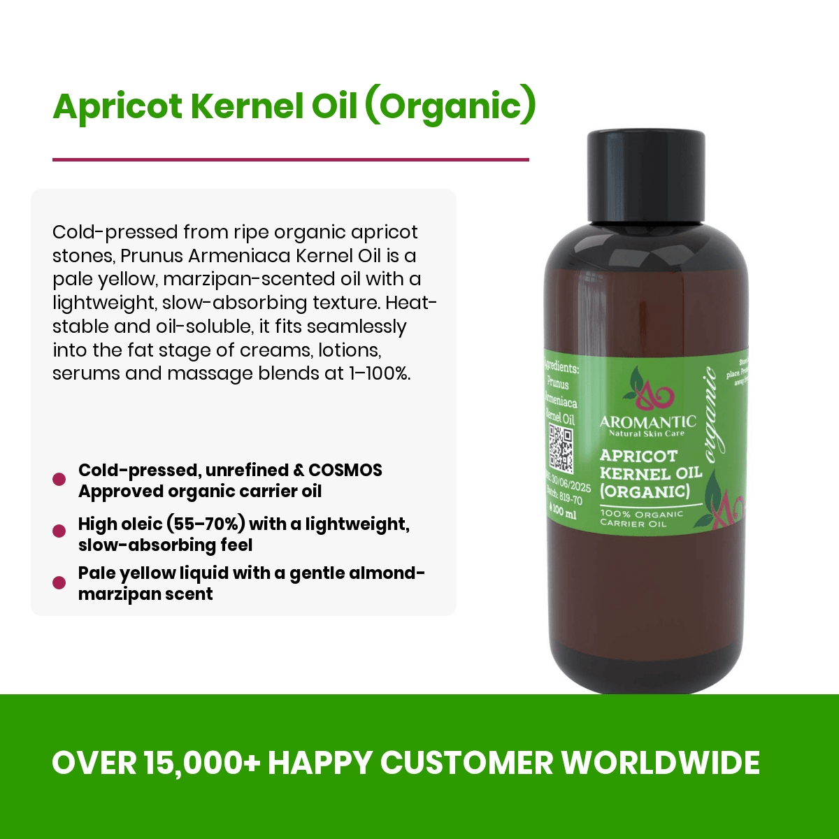 Organic Apricot Kernel Oil