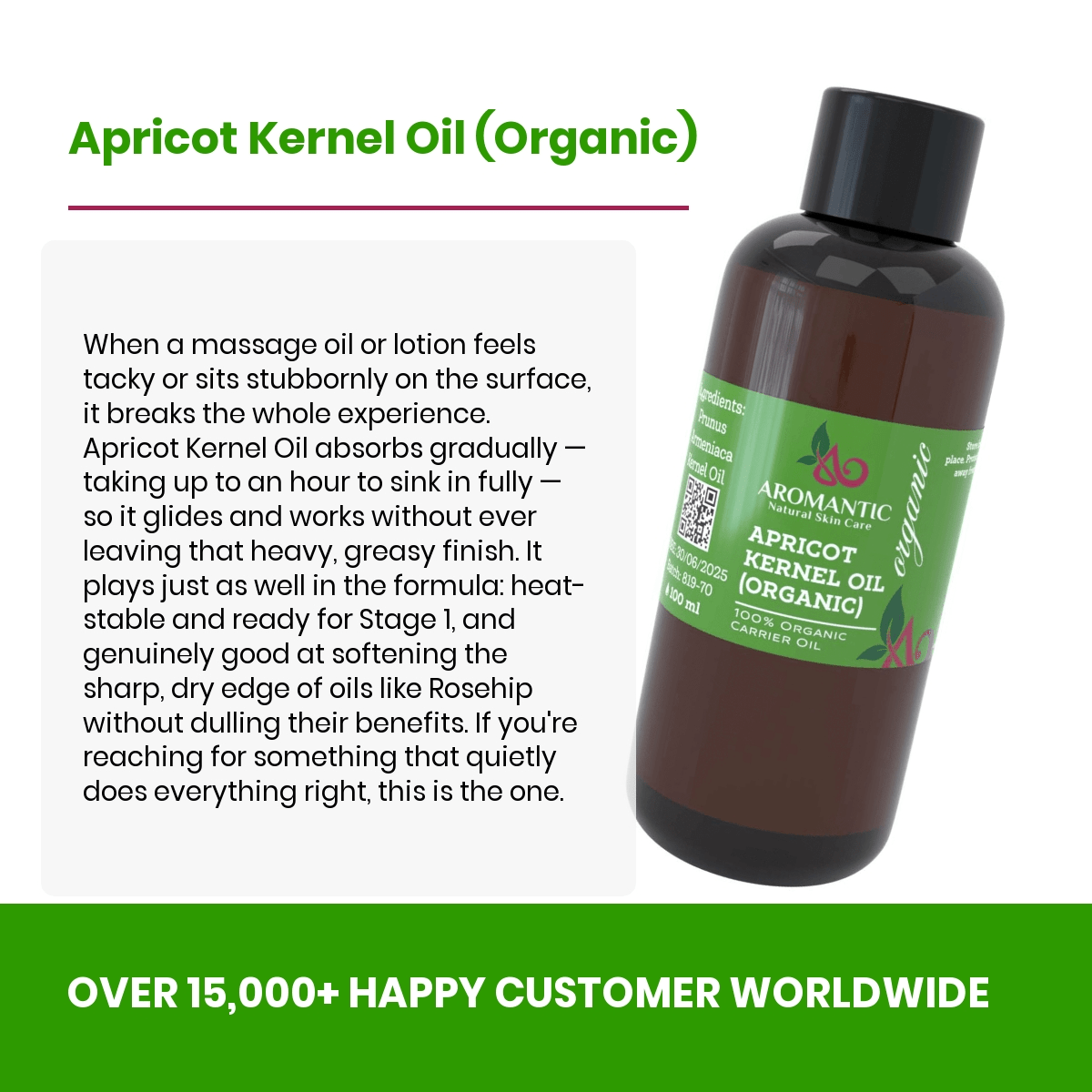 Organic Apricot Kernel Oil