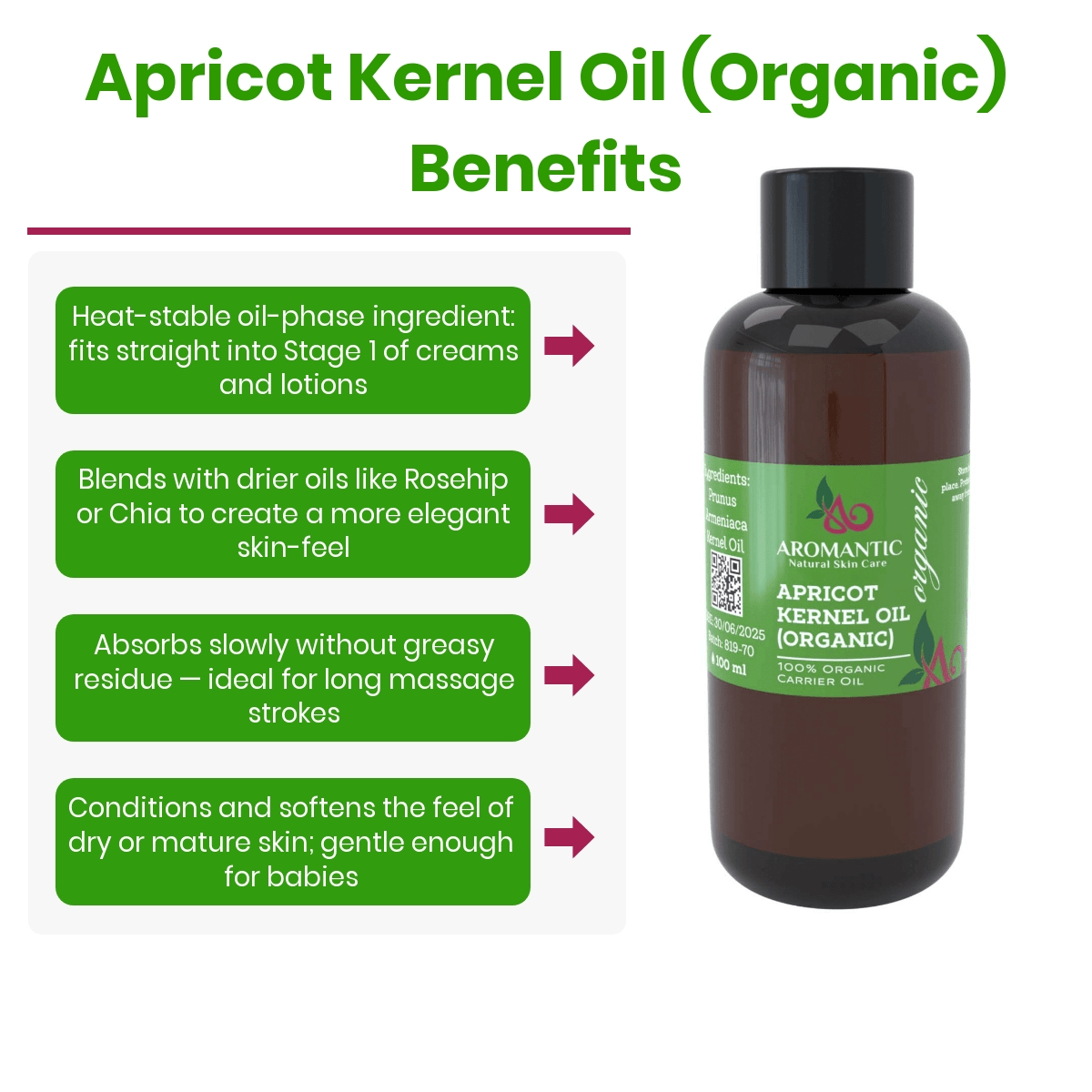 Organic Apricot Kernel Oil