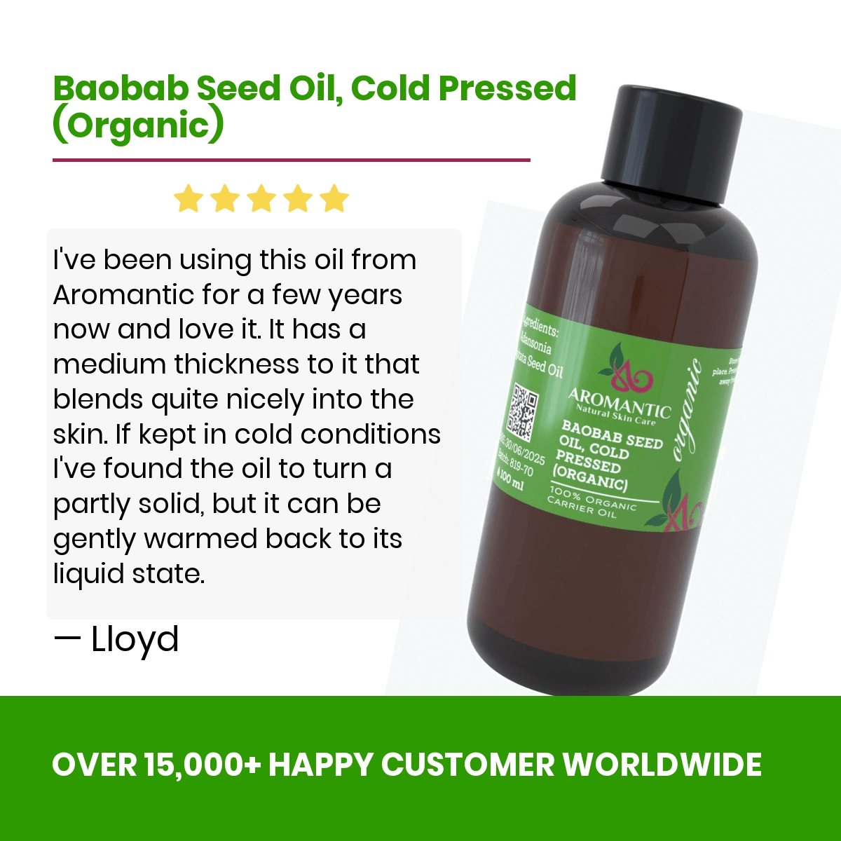 Organic Baobab Seed Oil