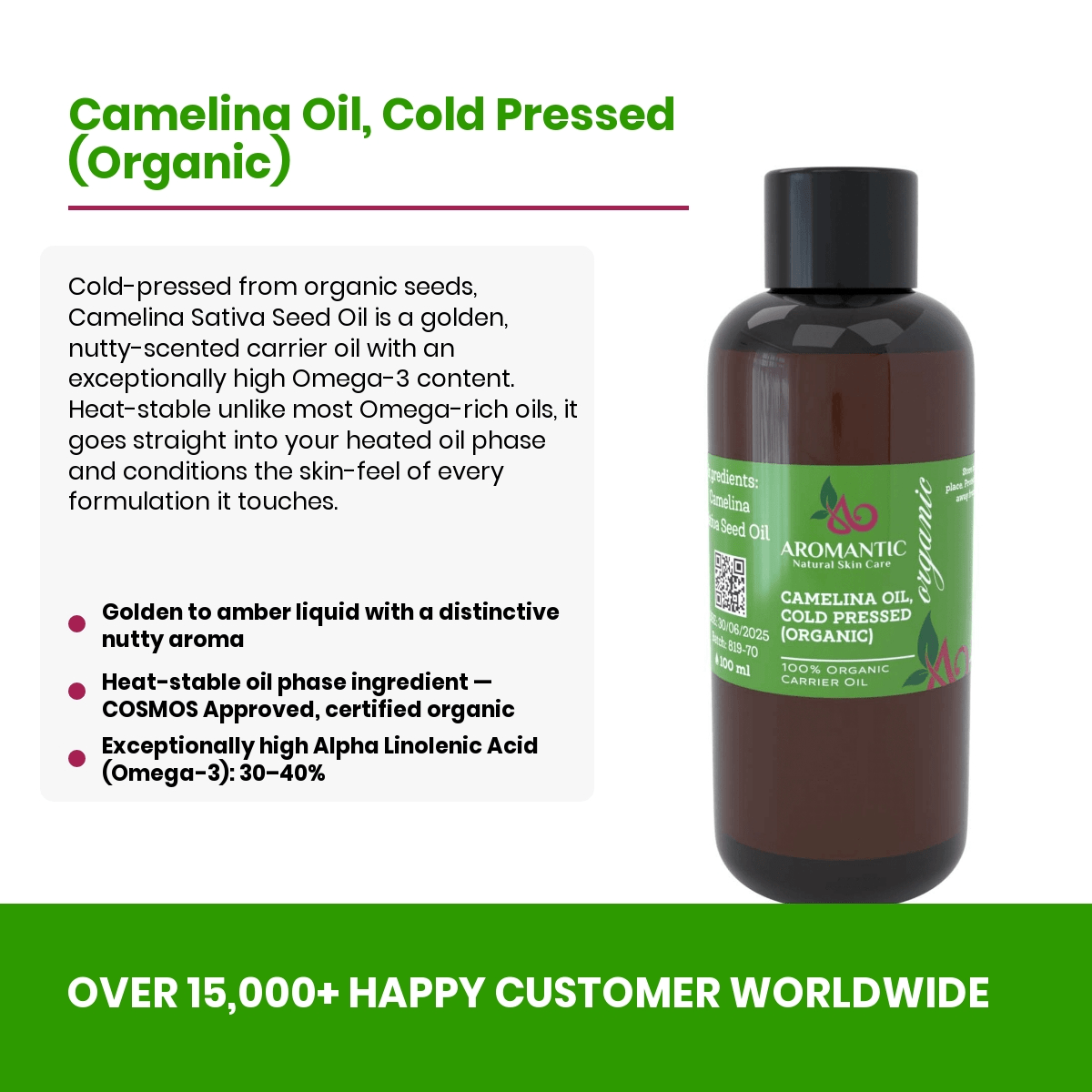 Organic Camelina Oil