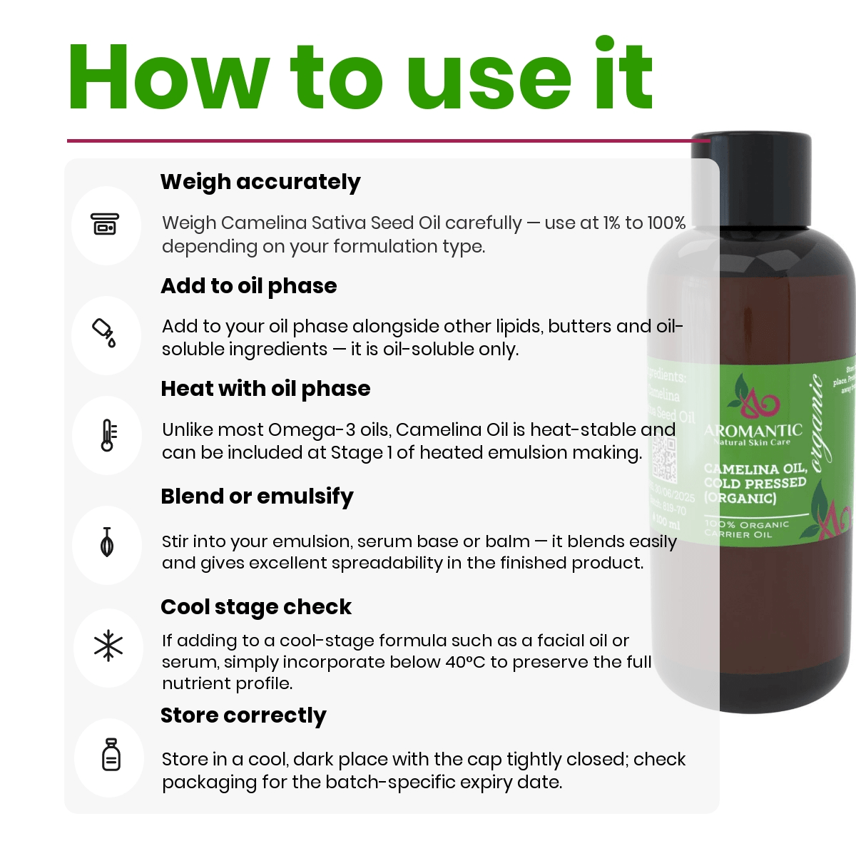 Organic Camelina Oil