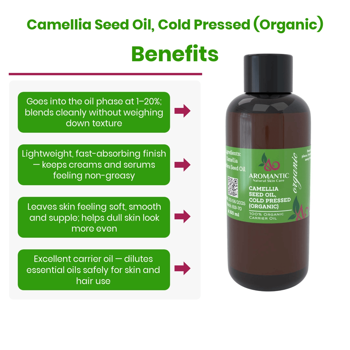 Organic Camellia Seed Oil