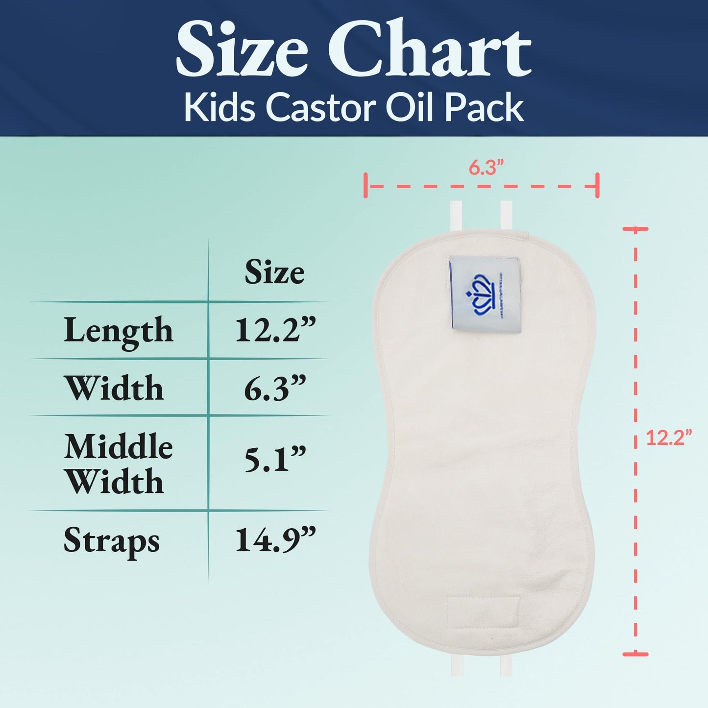 Queen of the Thrones Castor Oil Pack for Kids – Heatless & Reusable, 3.38 oz Organic Castor Oil Included